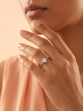 Kite-Set Princess Solitaire Ring