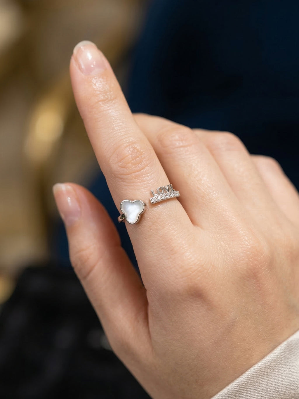Love Blossom Bypass Ring