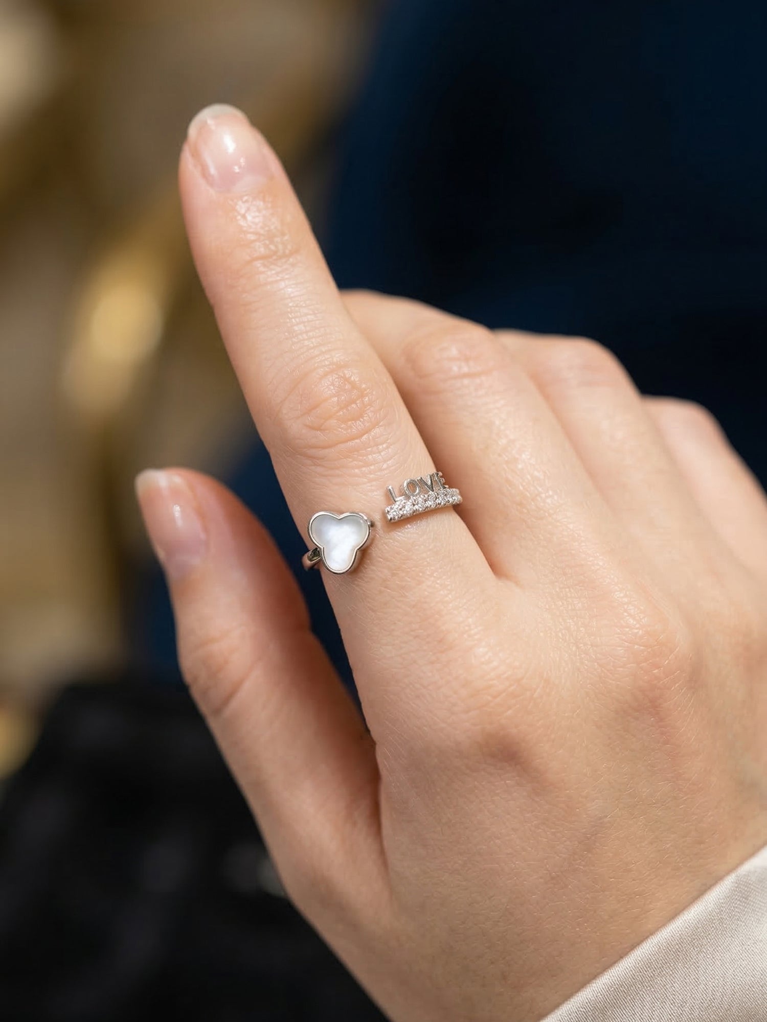 Love Blossom Bypass Ring