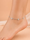 Celestial Floral Pavé Box Chain Anklet