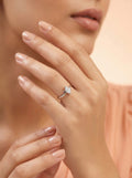 Marquise Swirl Solitaire Ring
