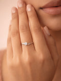 Sculptural Bypass Solitaire Ring