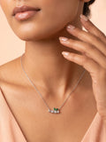 Silver Shimmering Botanical Station Necklace