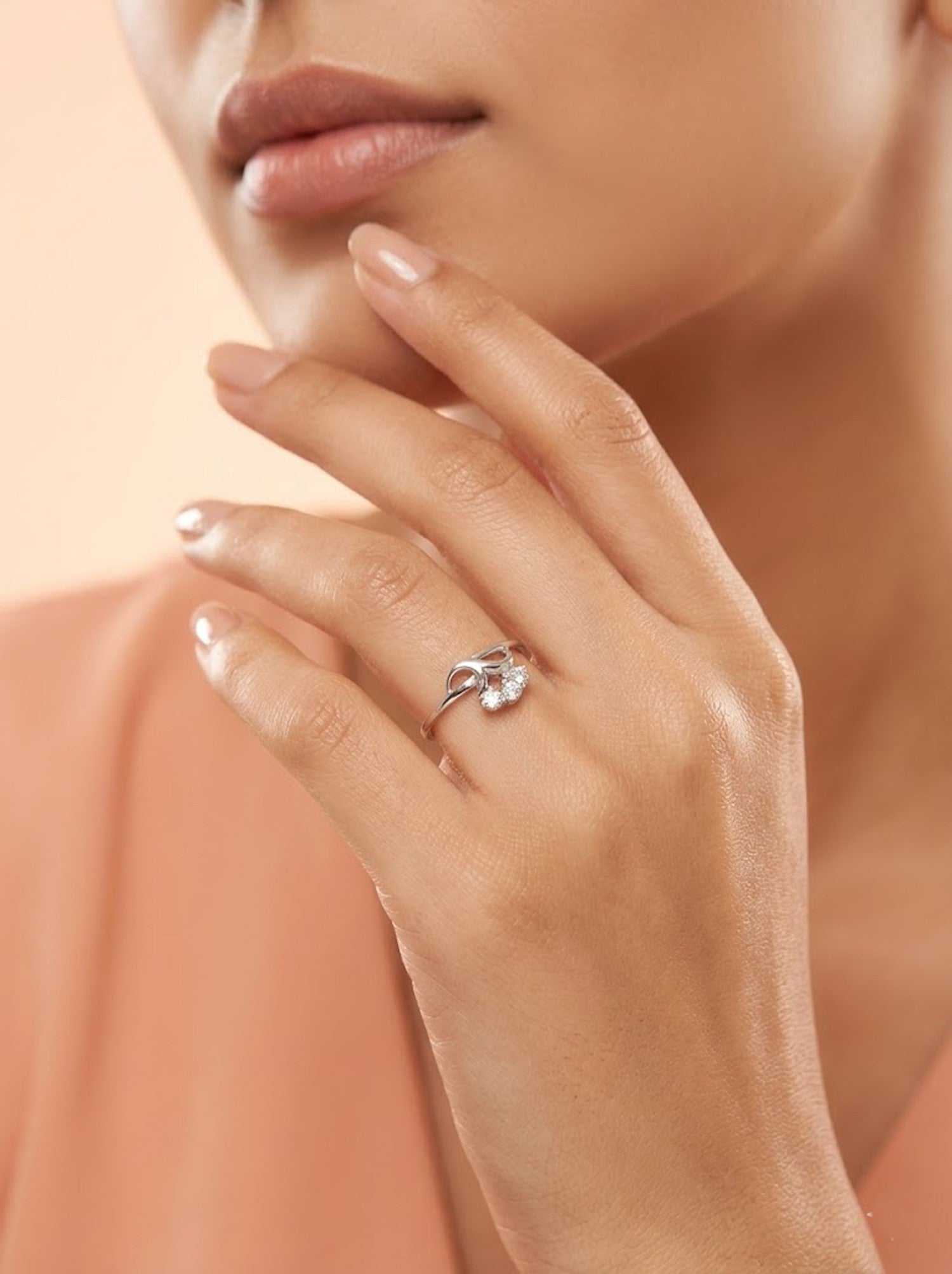 Triple Stone Vine Ring