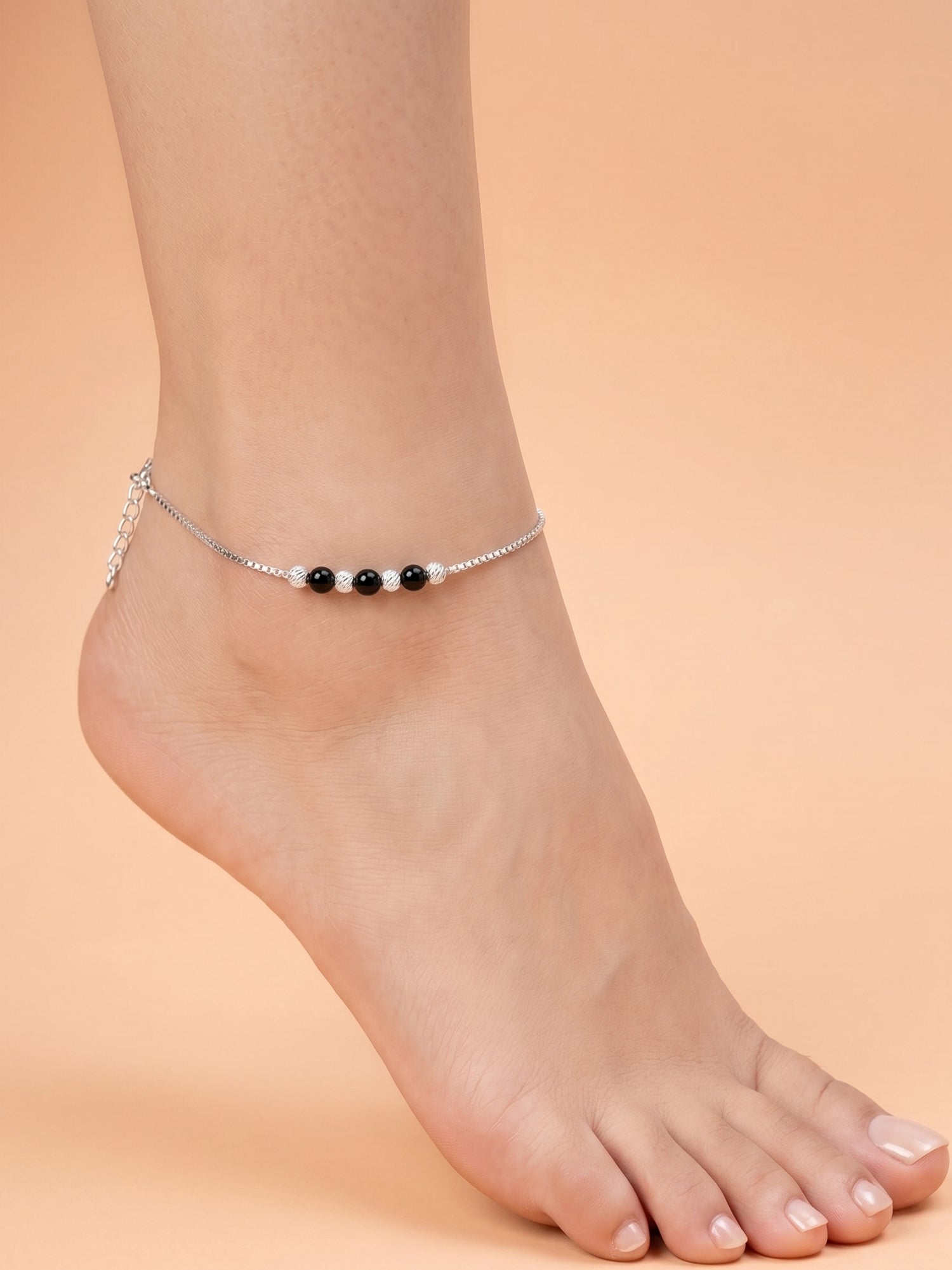 Midnight Stellar Box Chain Anklet