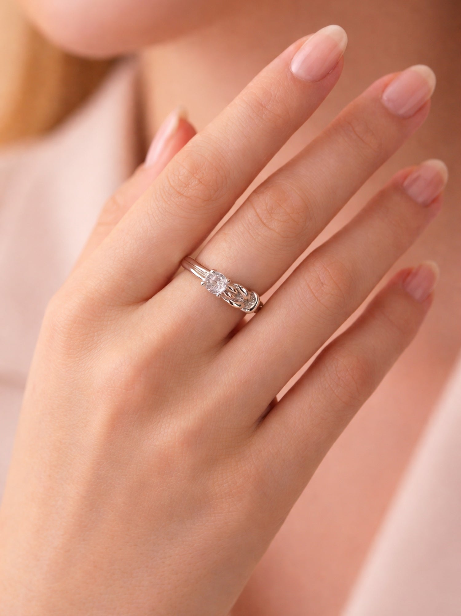 Entwined Solitaire Ring