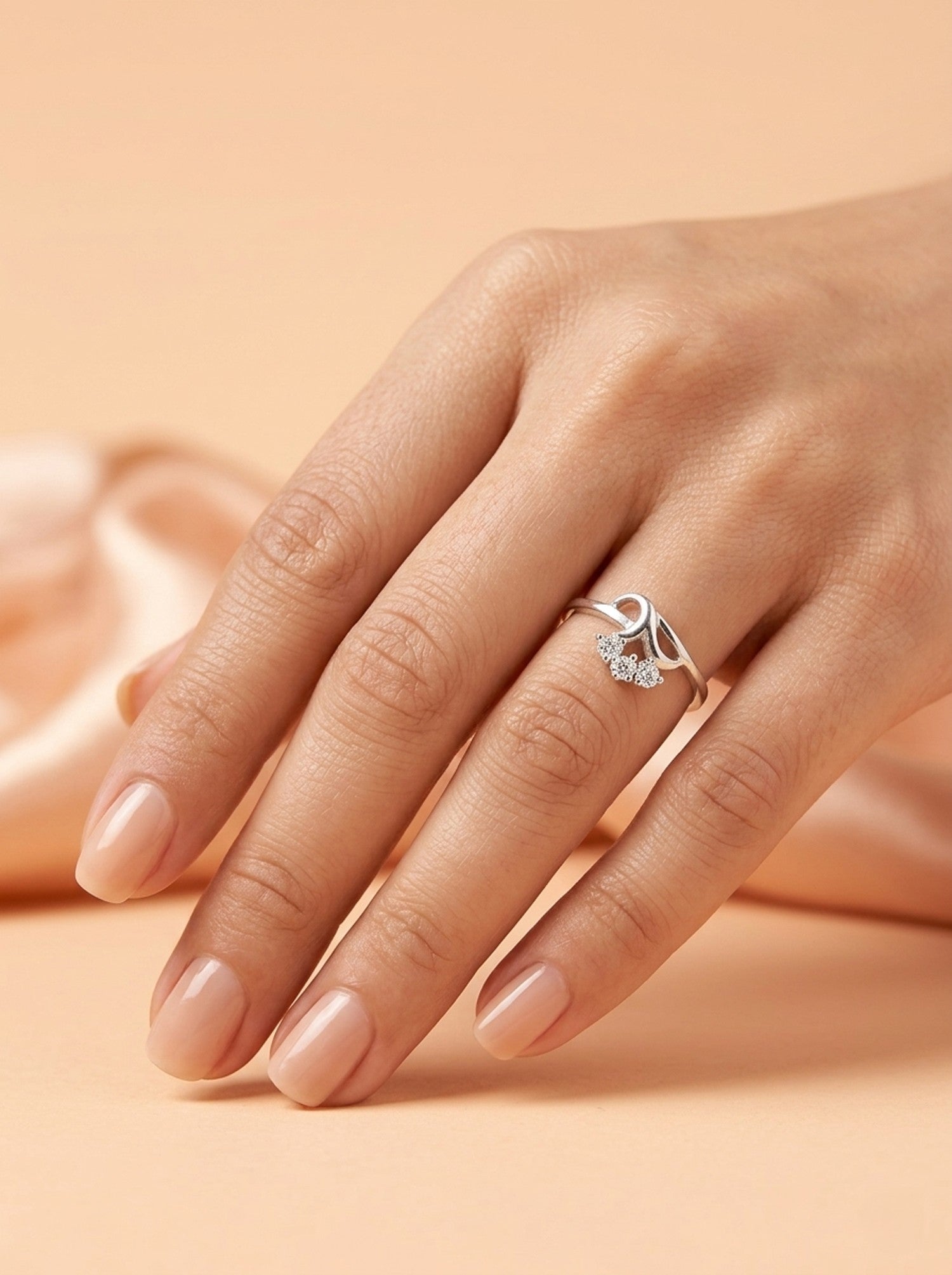 Triple Stone Vine Ring
