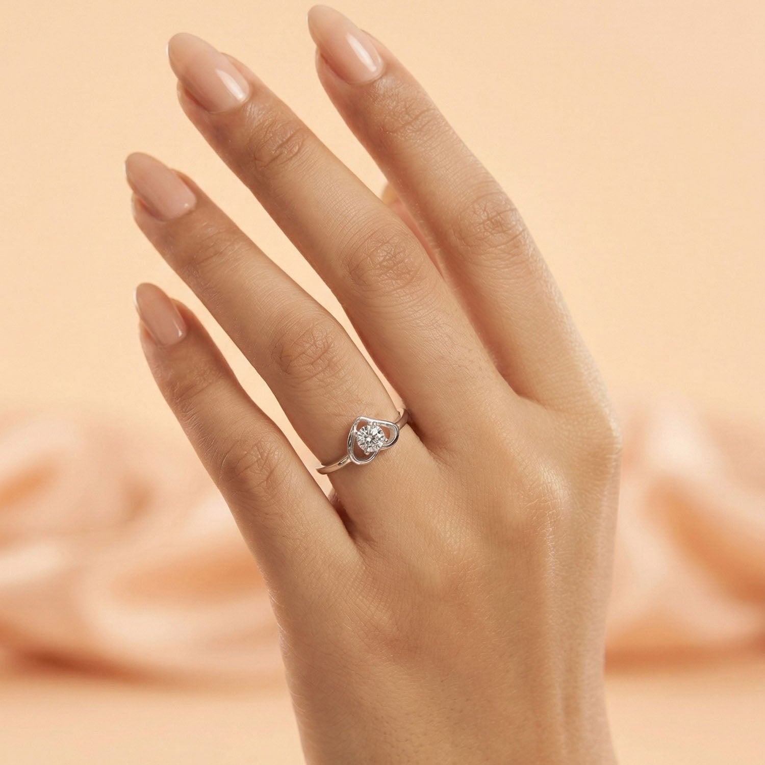 Radiant Heart Solitaire Ring