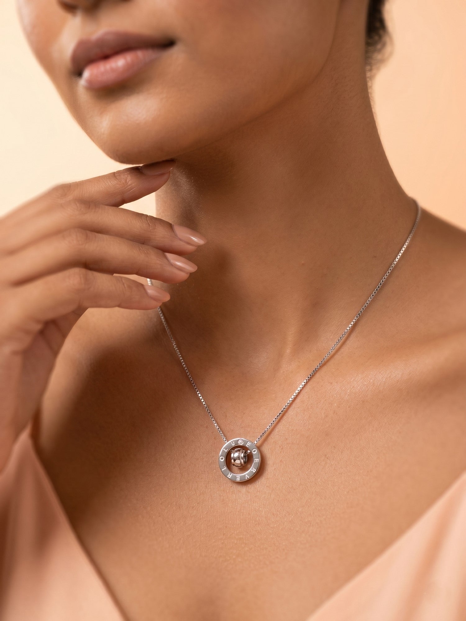 Roseate "Love Forever" Interlocking Ring Necklace