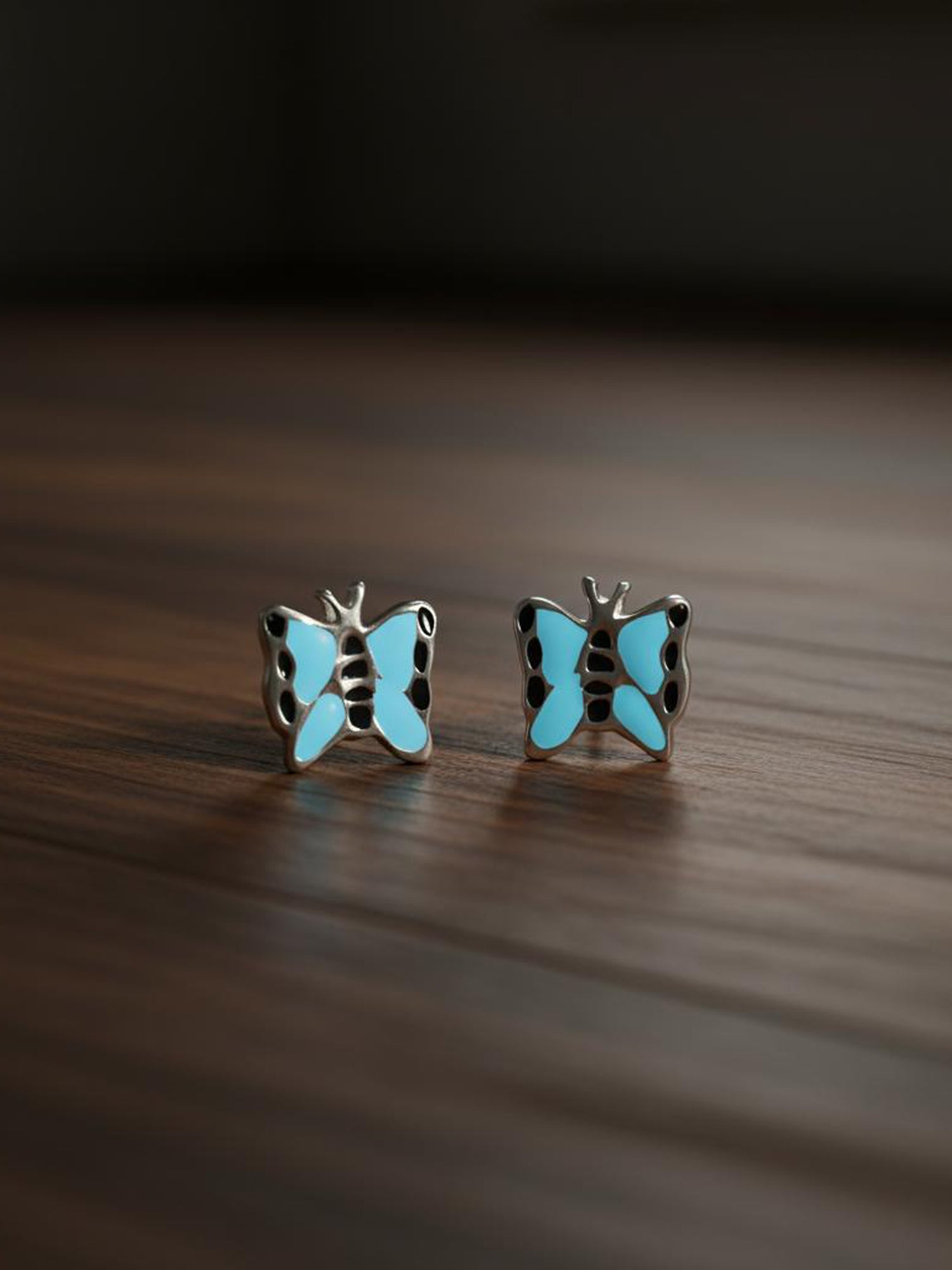 Papillon Enamel Studs