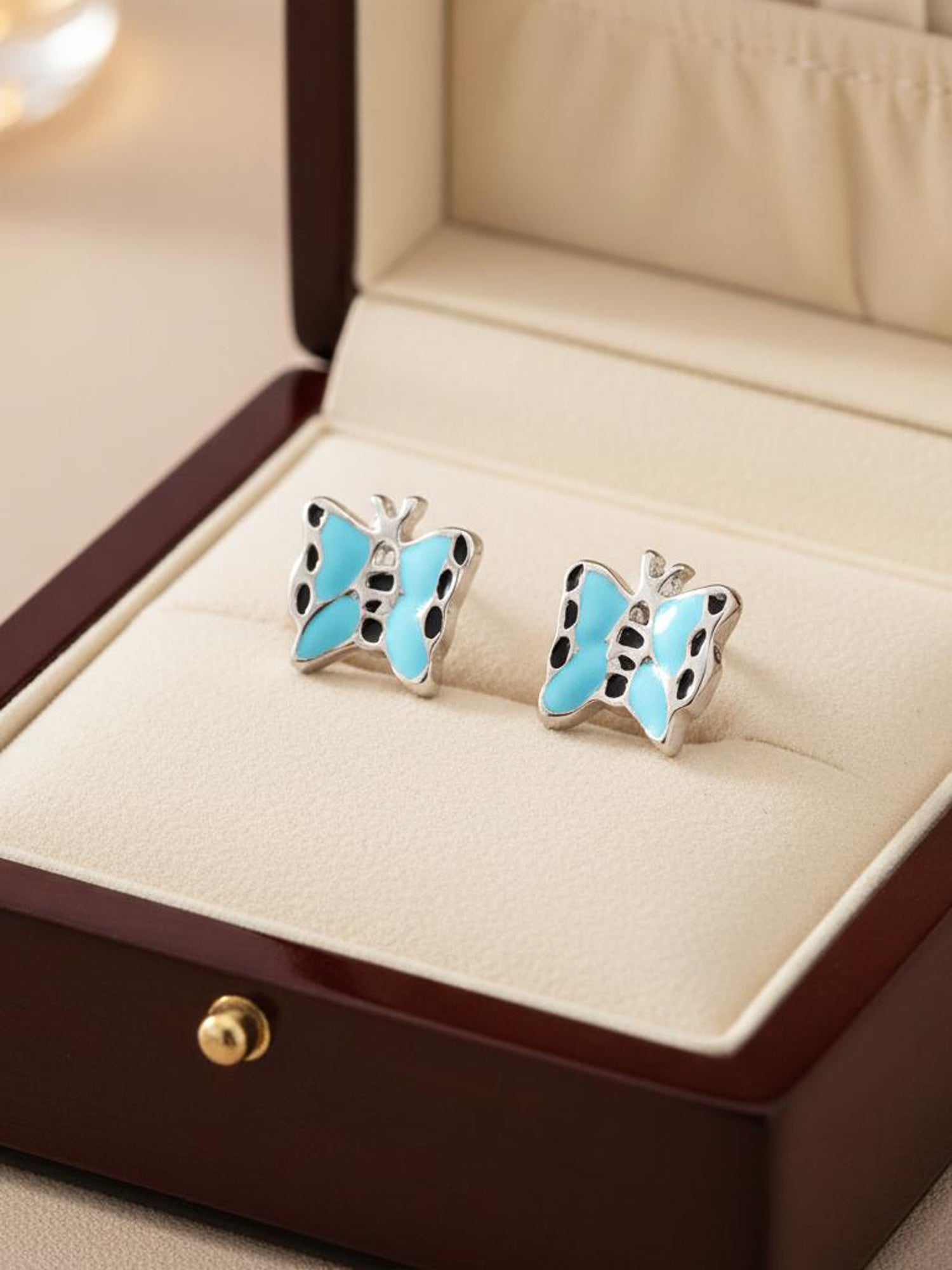 Papillon Enamel Studs