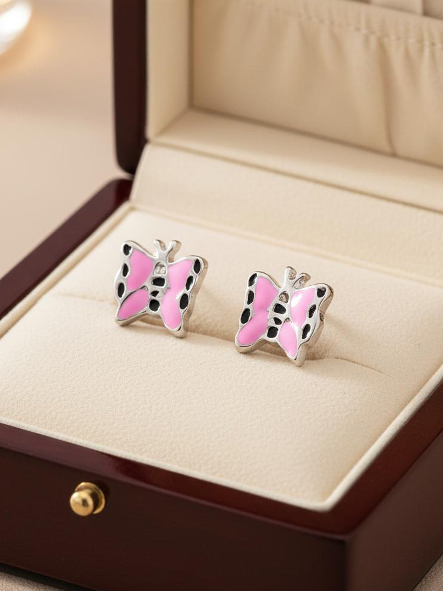 Papillon Enamel Studs