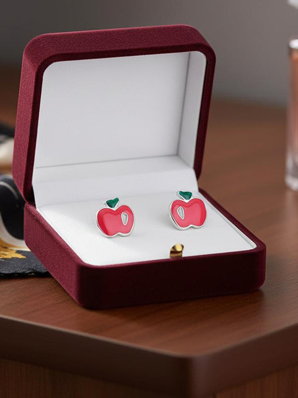 Crimson Heirloom Apple Studs
