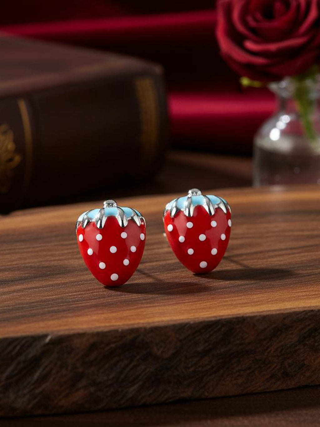 Sweet Summer Strawberry Studs