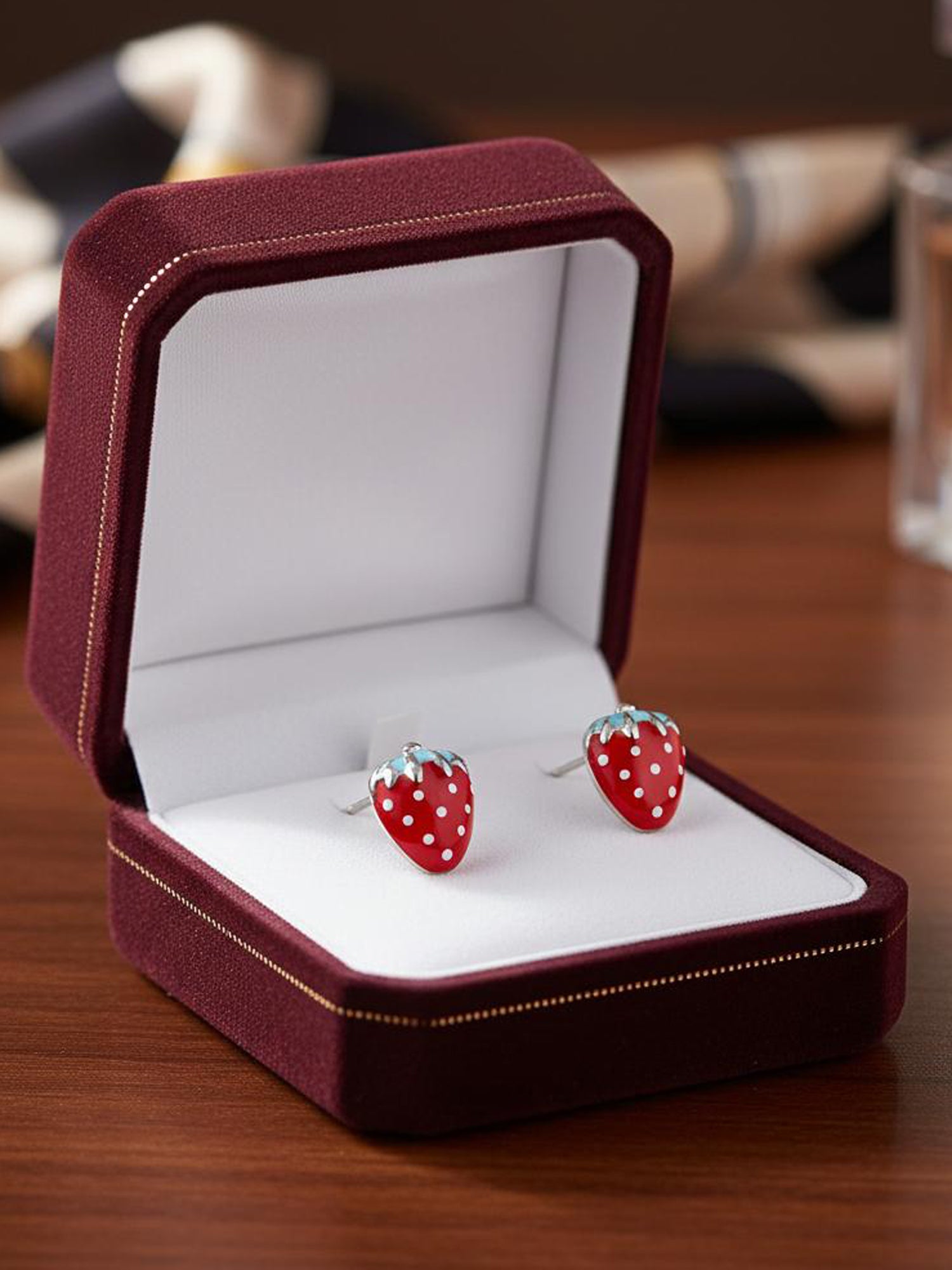 Sweet Summer Strawberry Studs