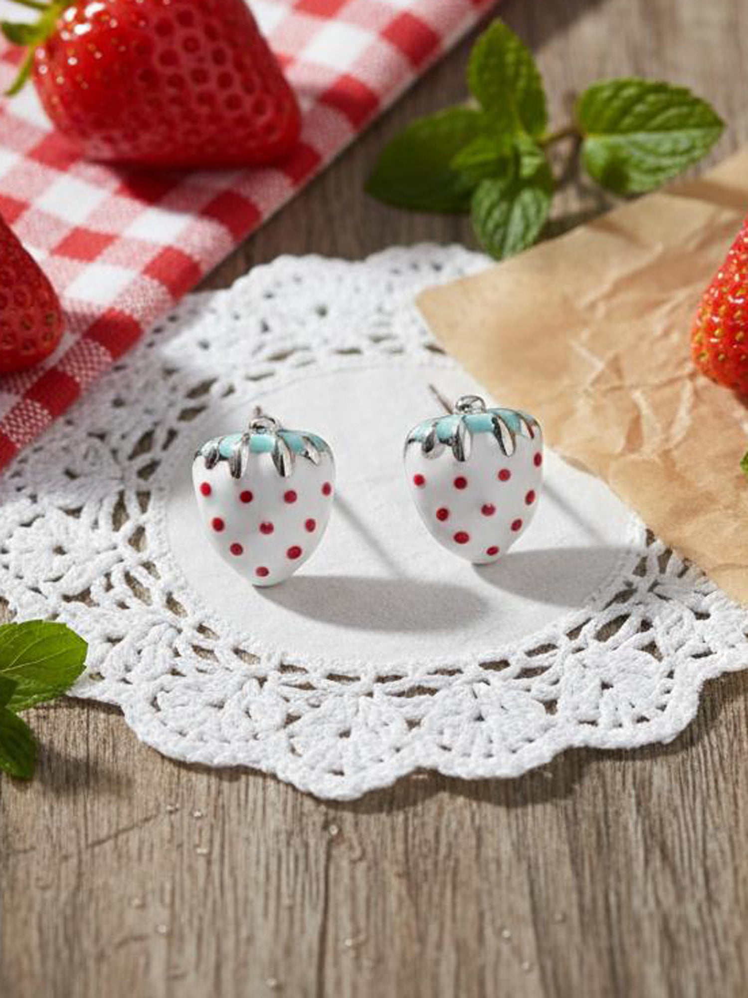 Enamel Ambrosia Berry Studs