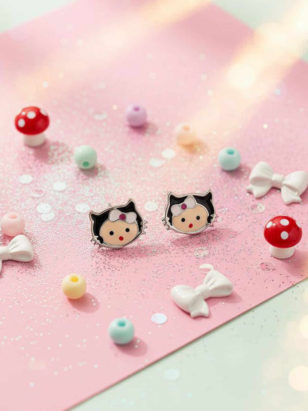 Bowed Kitten Studs