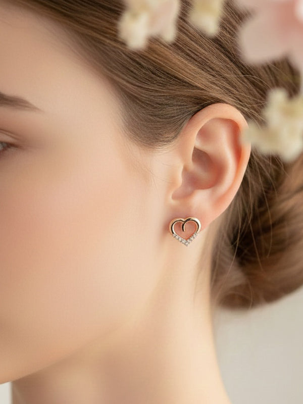 Radiant Entwined Heart Studs