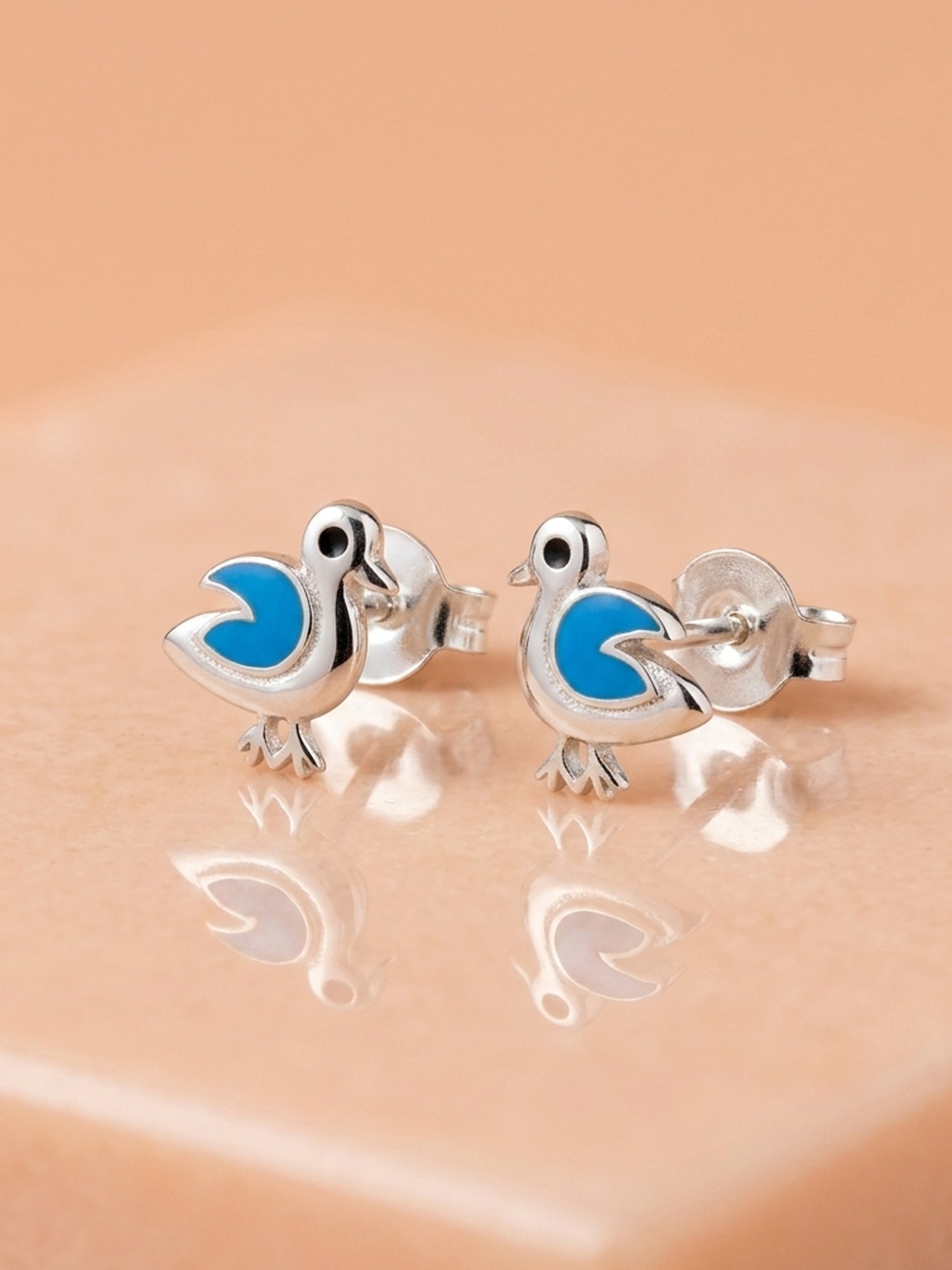 Whimsical Bluebird Studs