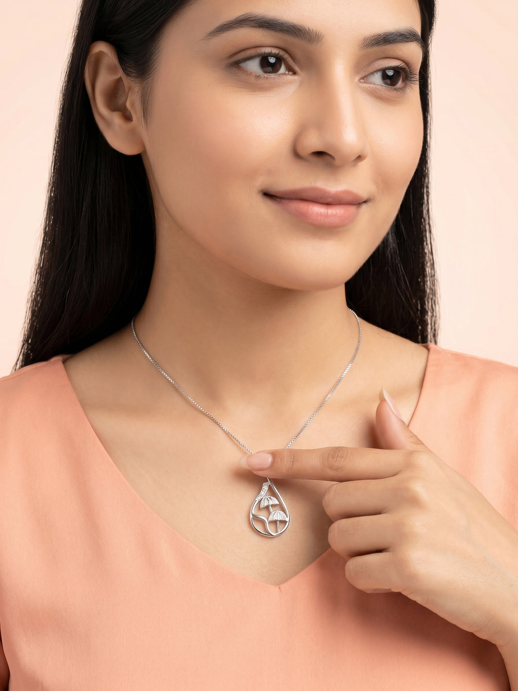 Enchanted Mushroom Teardrop Pendant
