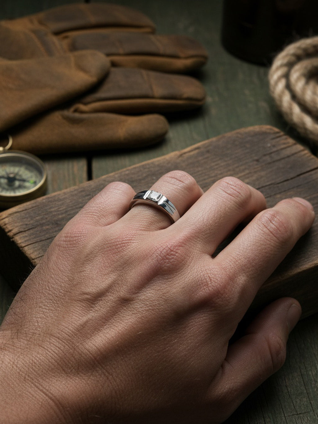 Monarch Square Men's Ring