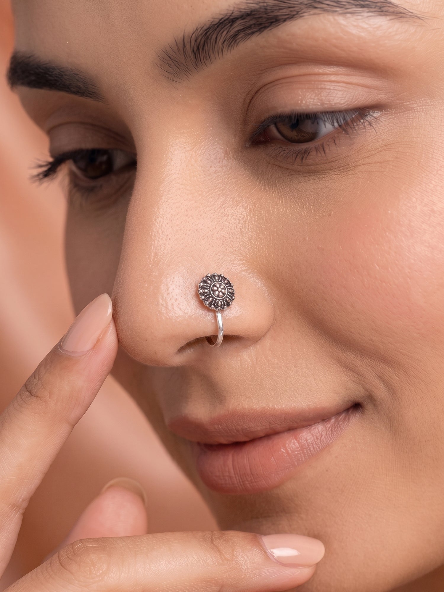 Vintage Sunburst Clip-On Nose Ring