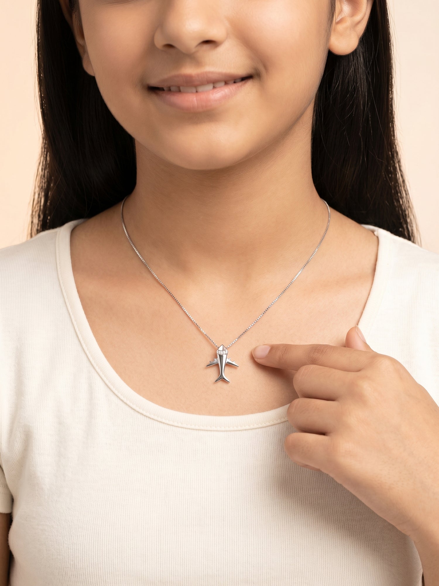 Kids Sleek Airplane Jet Pendant