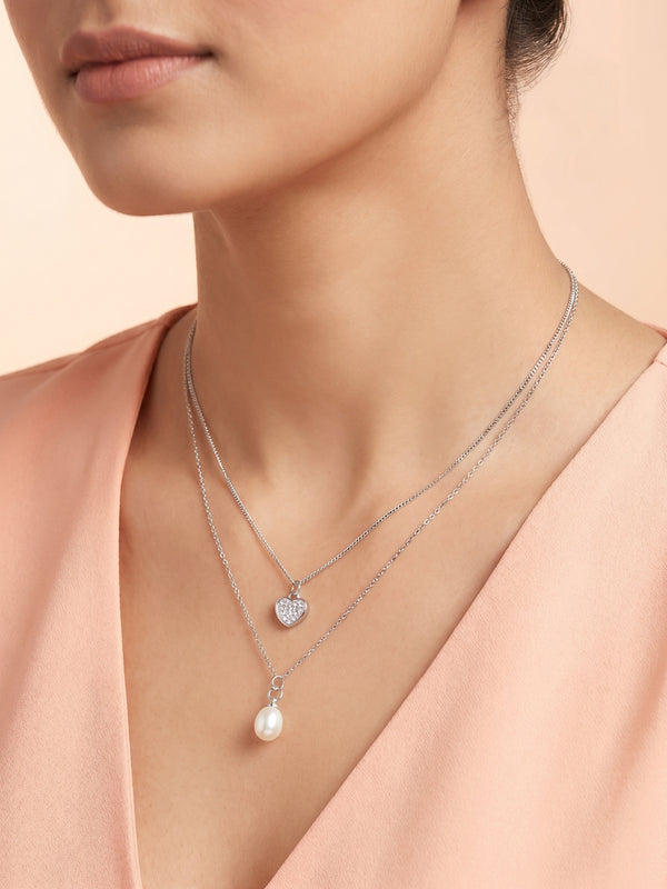 Celestial Duo Layered Pendant in 925 sterling silver — 925 Siller