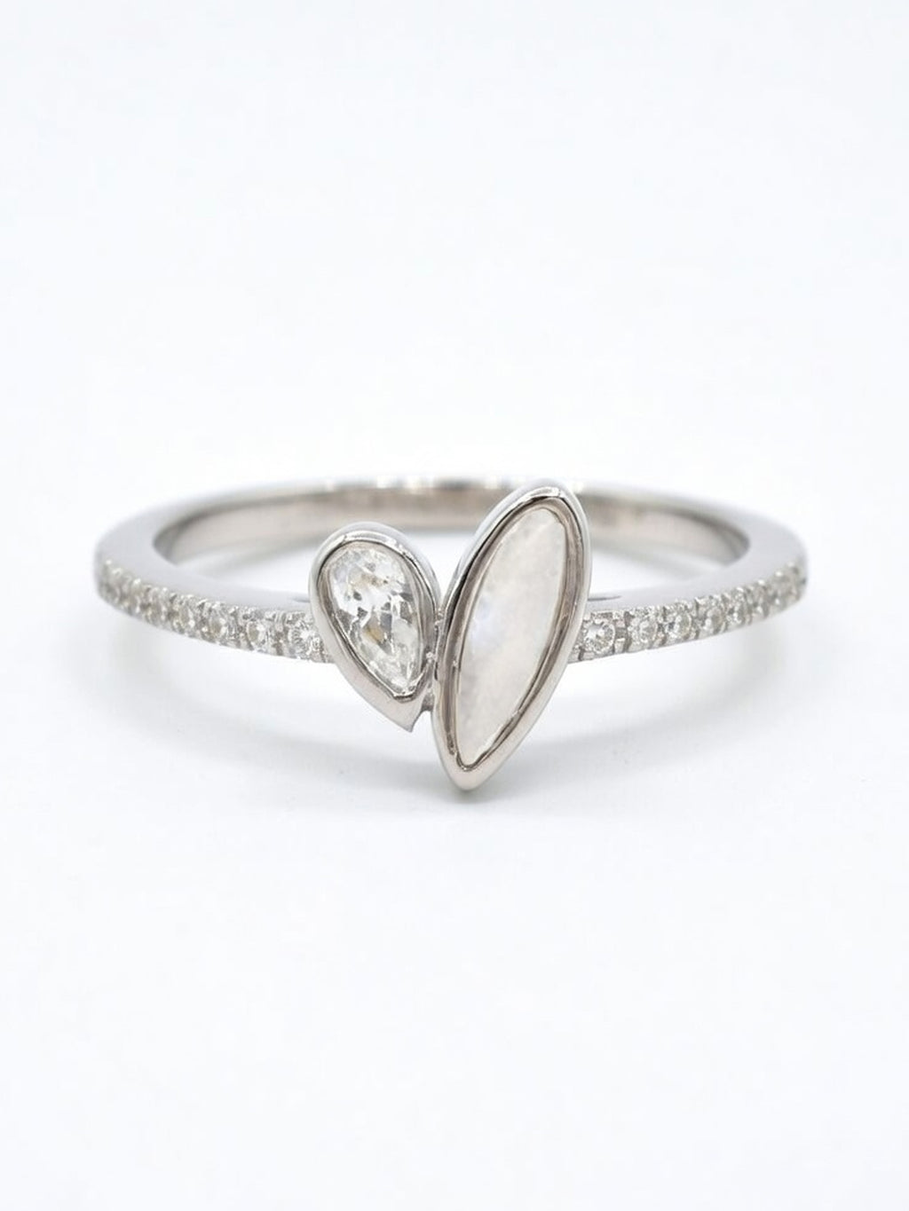 Duo Heart Shimmer Ring