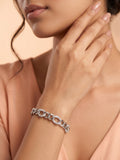 Pavé Alternating Curb Chain Bracelet