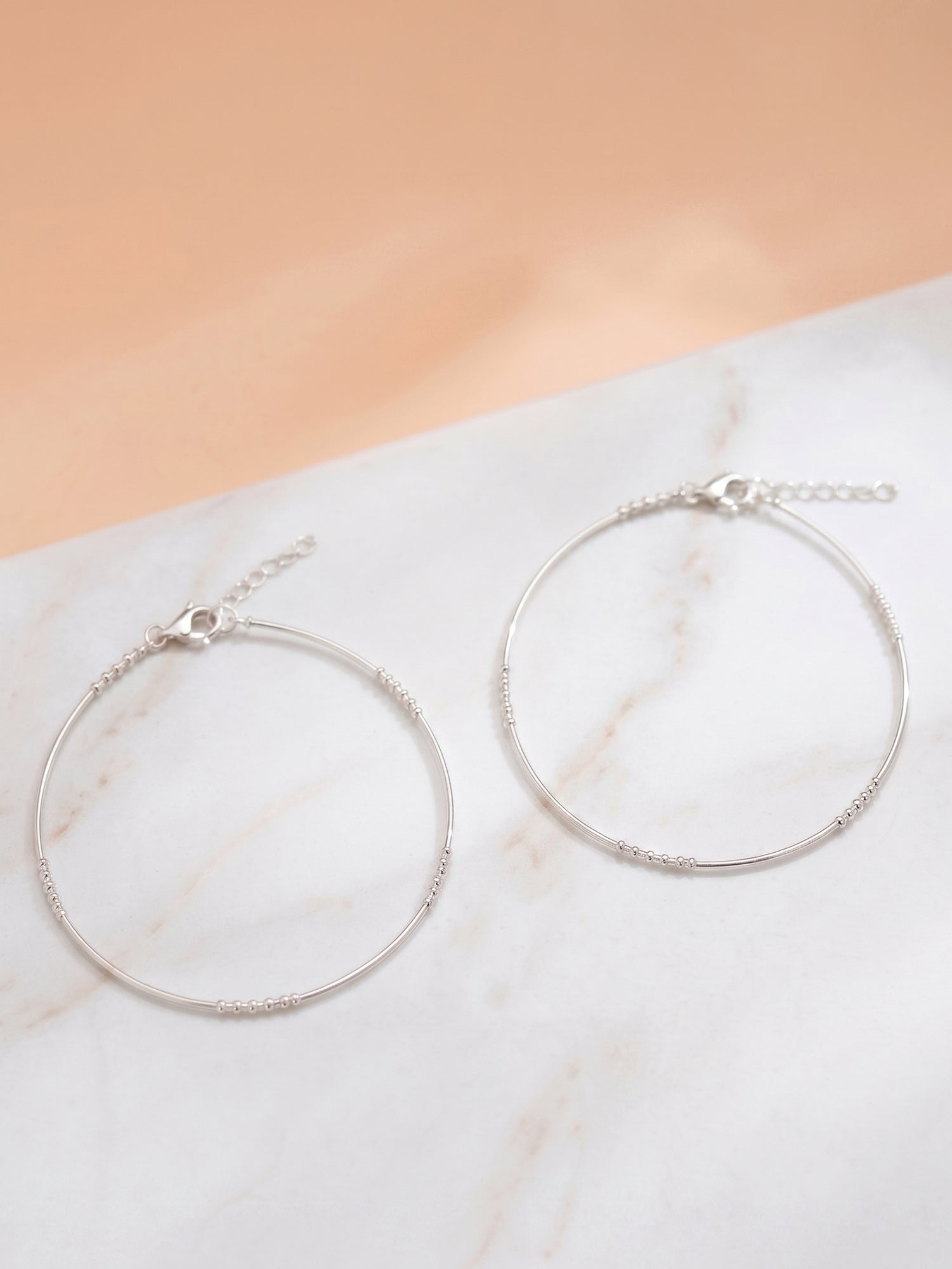 Starlight Morse Anklet Pair