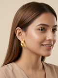 Polished Wide Flat Band Hoop Earrings