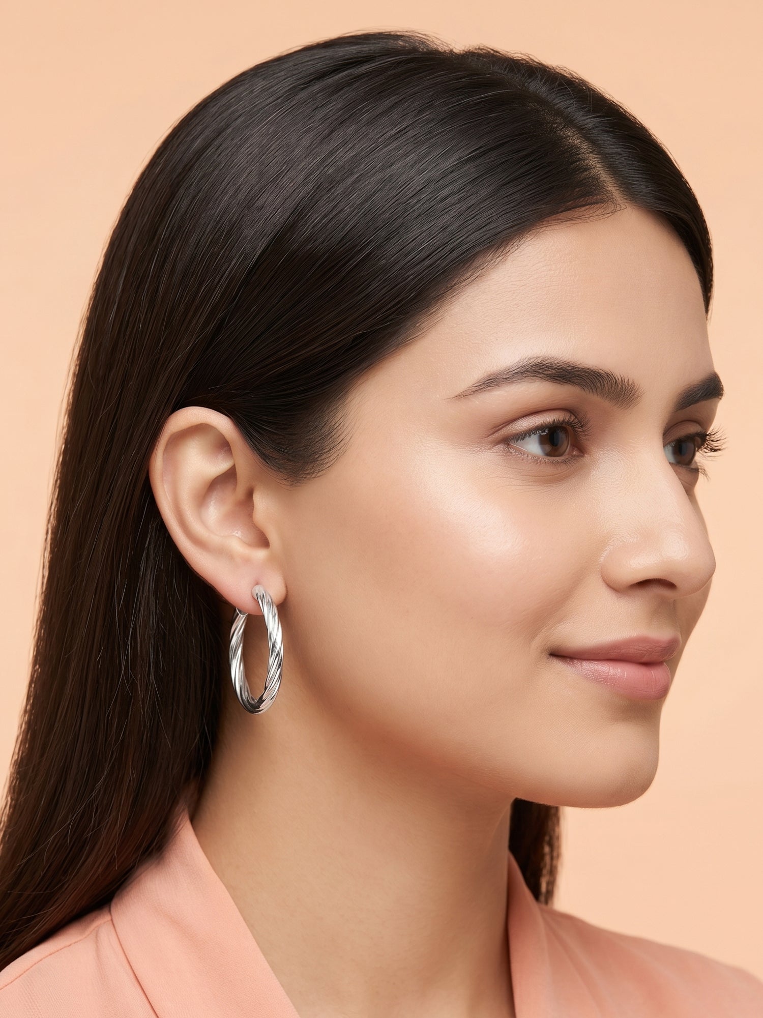Braided Twist Open Hoops