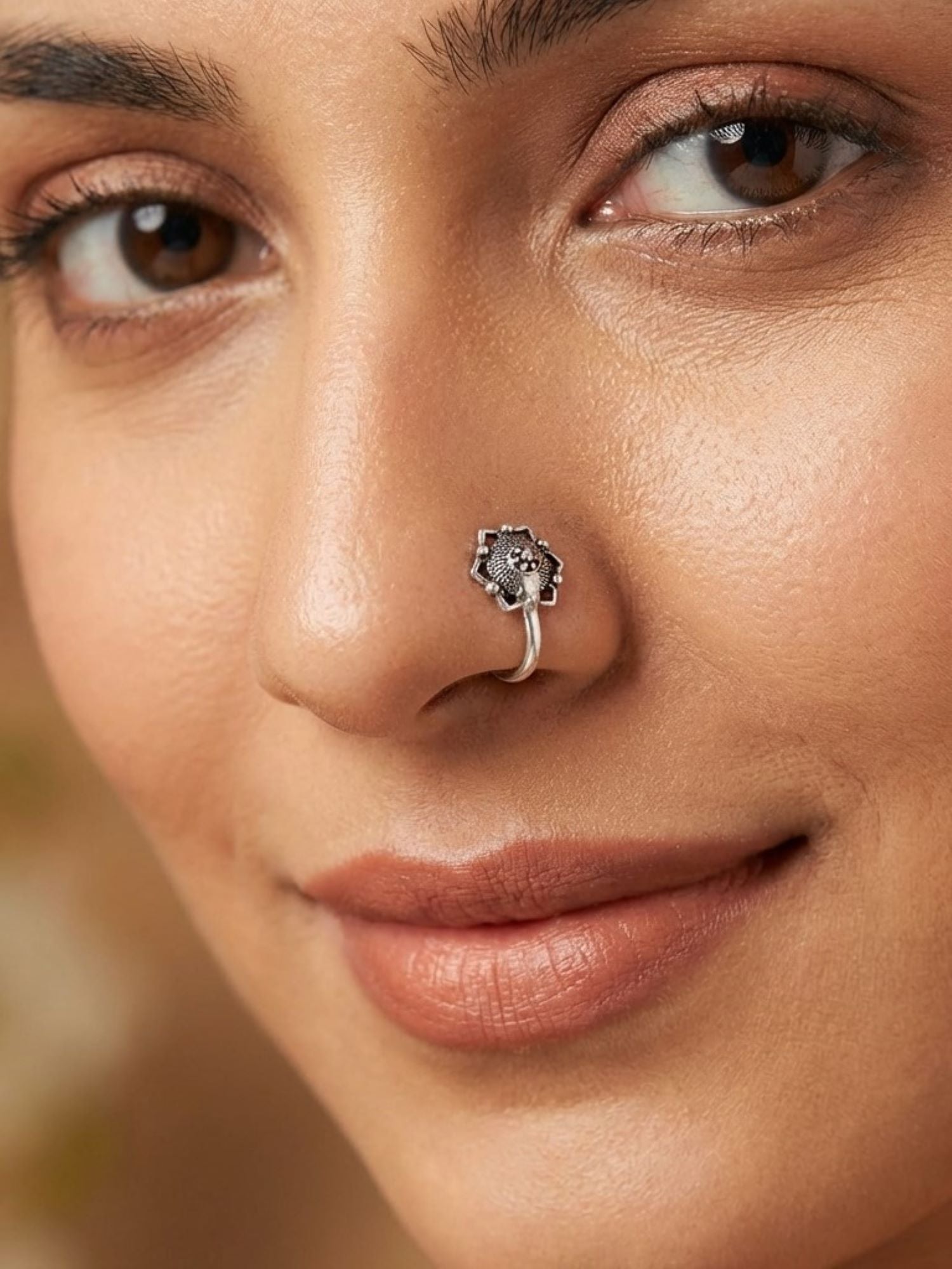 Geometric Mandala Nose Pin
