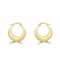 Gilded Crescent Dome Hoops