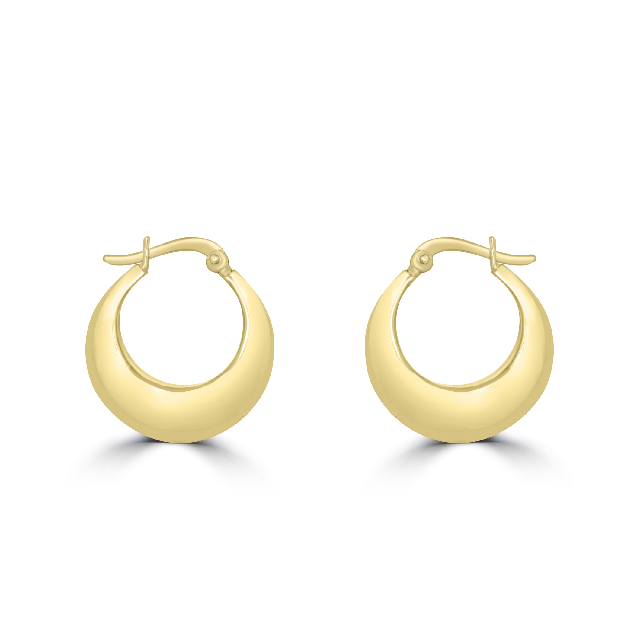 Gilded Crescent Dome Hoops