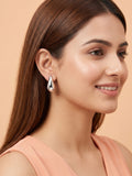 Silver Gleam Teardrop Studs