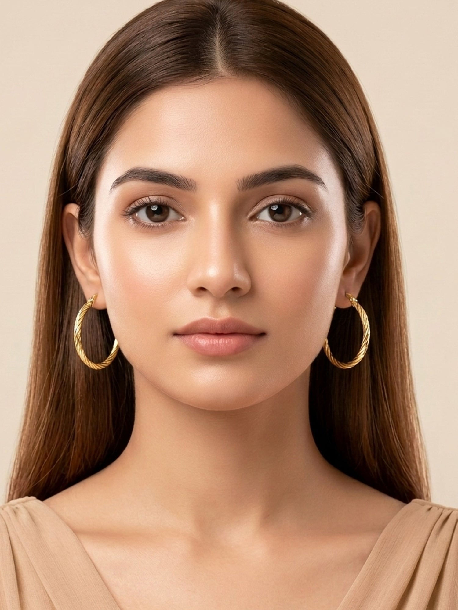 Gilded Helical Hoop Earrings