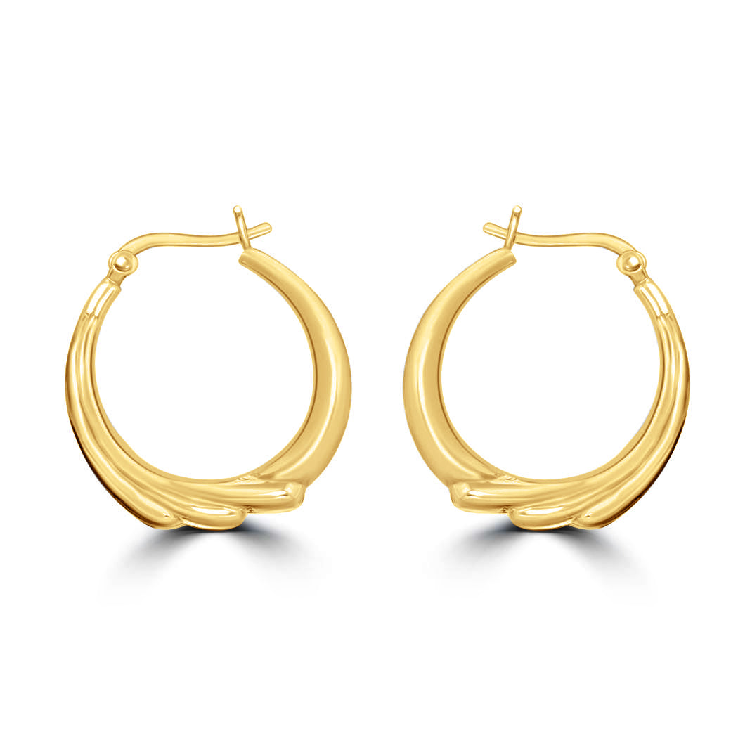 Gilded Floral Hoops