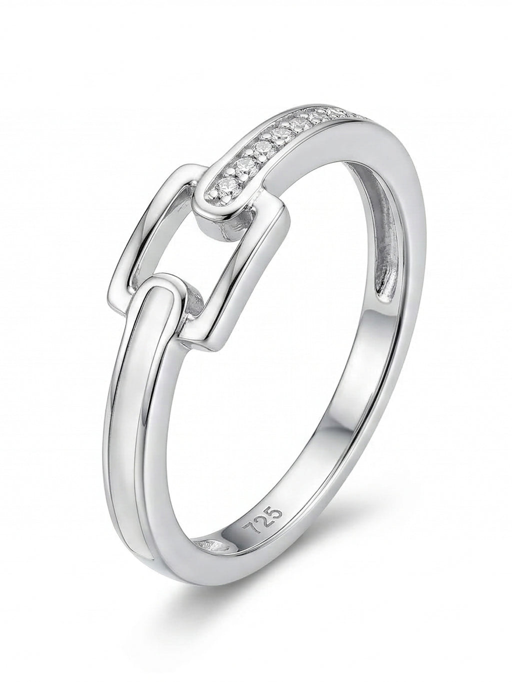 Linked Shimmer Statement Ring