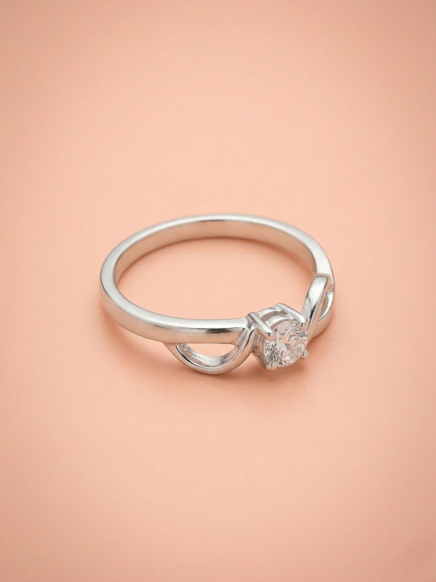 Entwined Ribbon Solitaire Ring