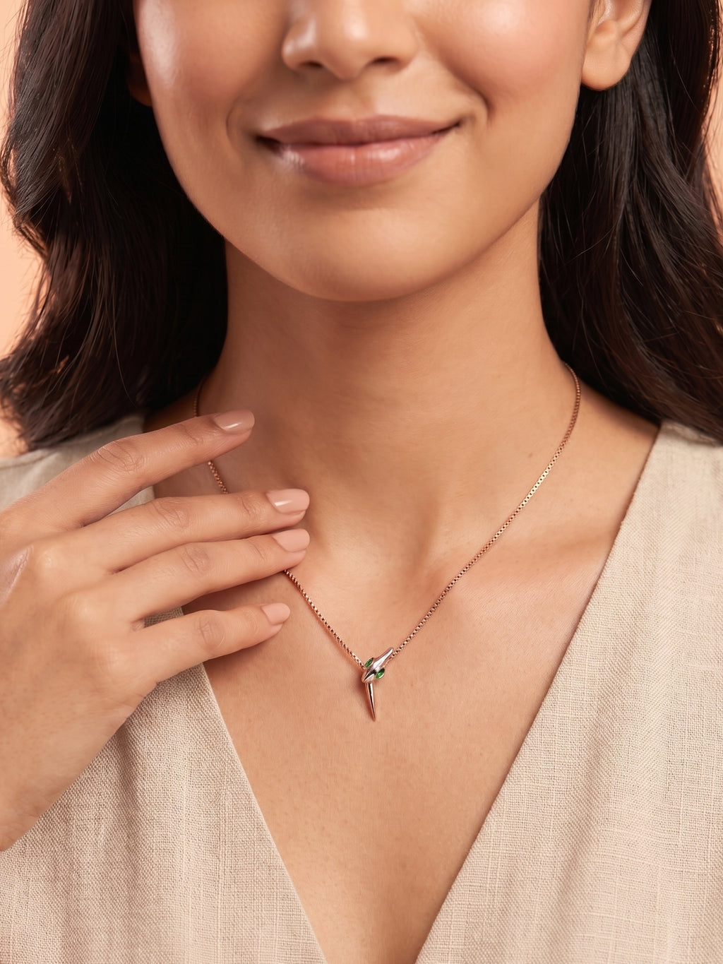 Roseate Serpentine Talon Pendant Necklace