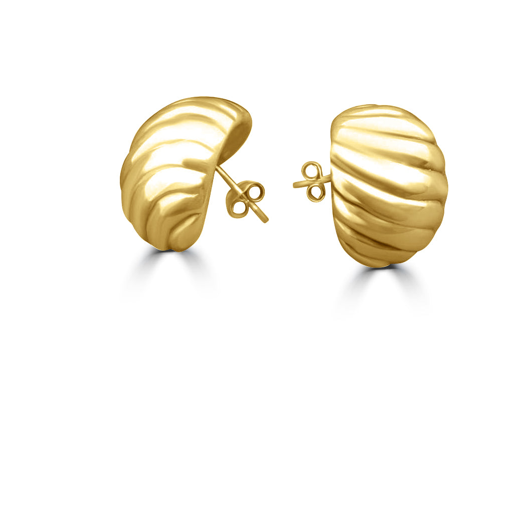 Gilded Croissant Dome Studs