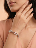 Pavé Paper Clip Chain Bracelet