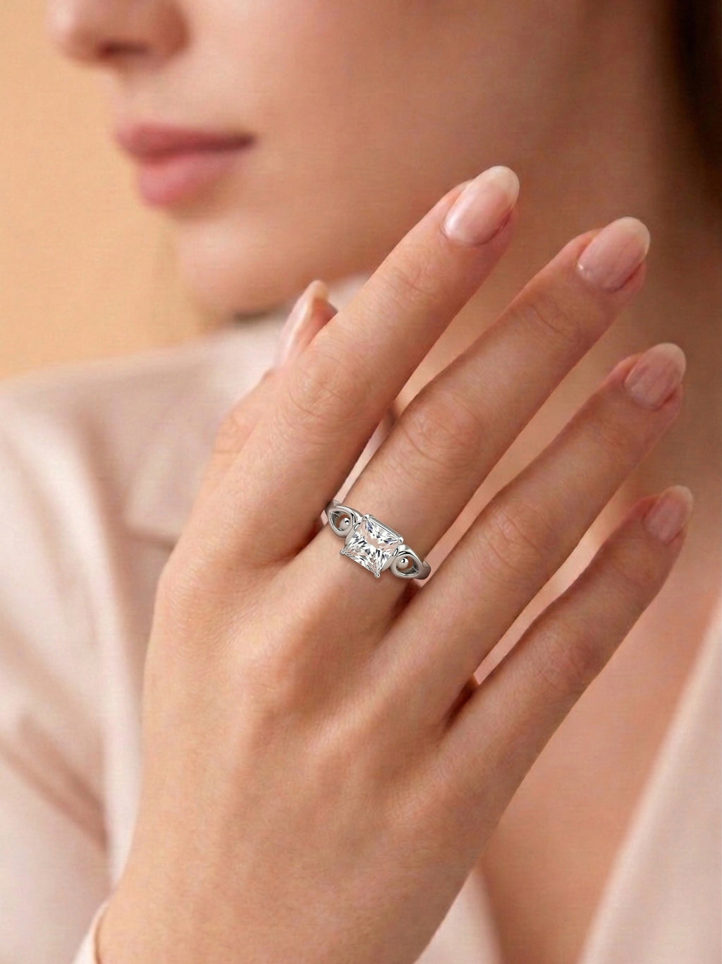 Princess Stellar Solitaire Ring