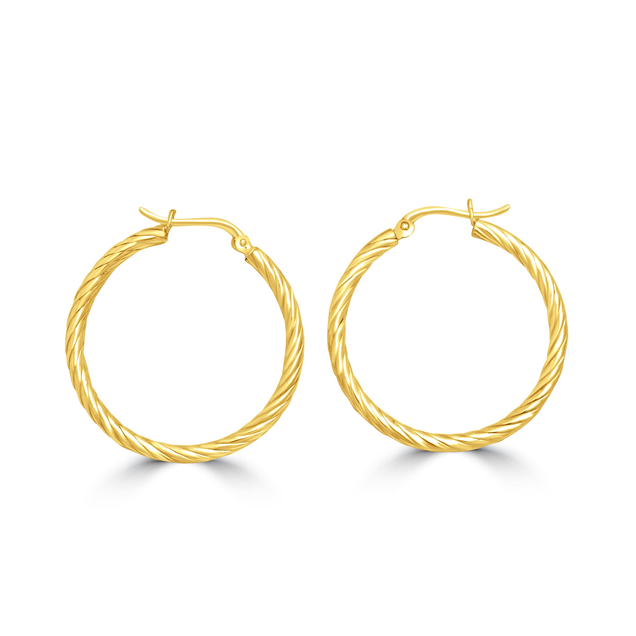 Gilded Helical Hoop Earrings