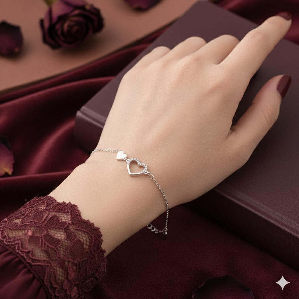 Affectionate Aura Silver Bracelet