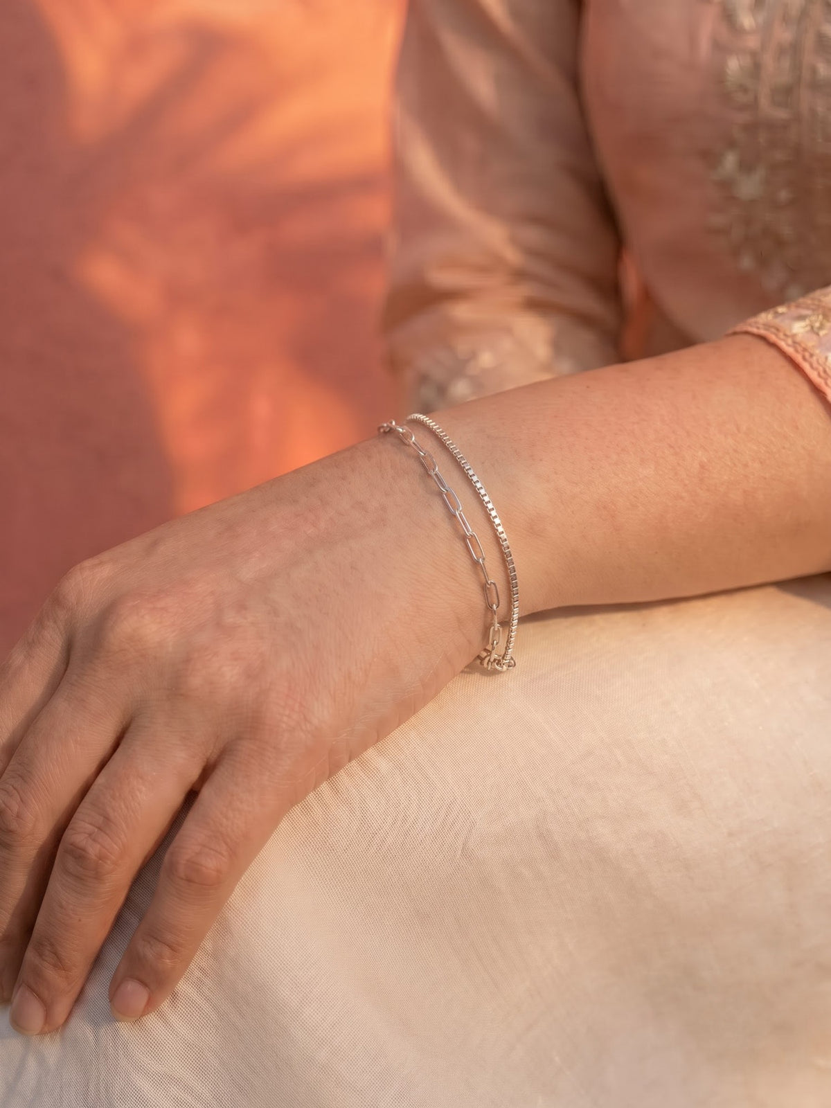 The Dual-Layer Paperclip & Venetian Box Chain Bracelet