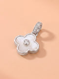 The Luminous Clover Mother-of-Pearl & Cubic Zirconia Pendant