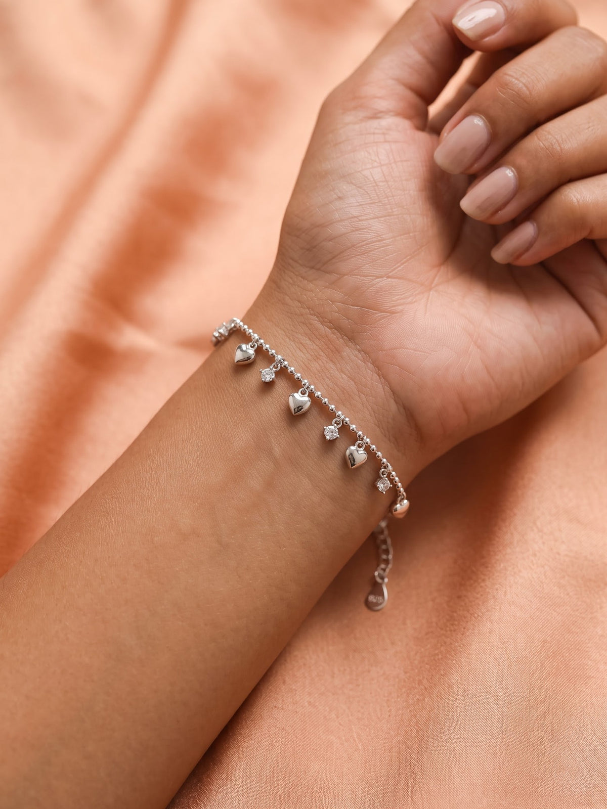 The Sweetheart Sparkle Beaded Charm Bracelet
